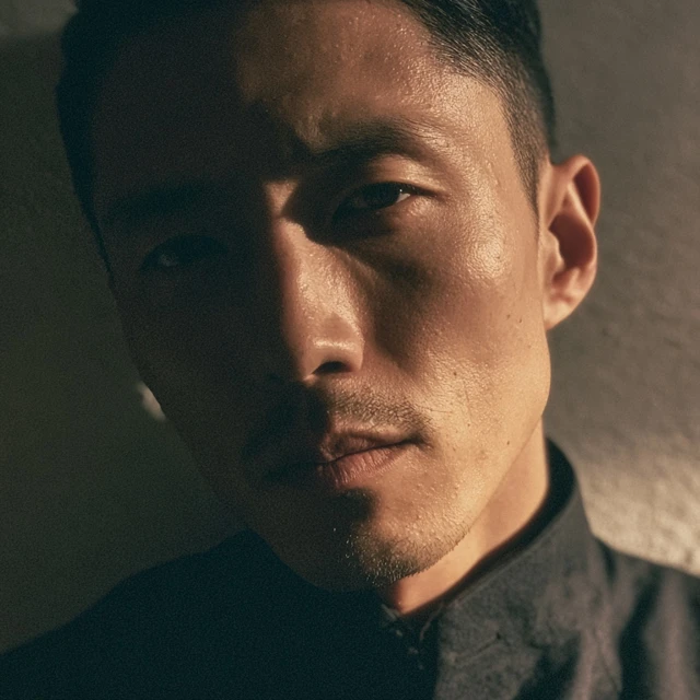 man in black asian