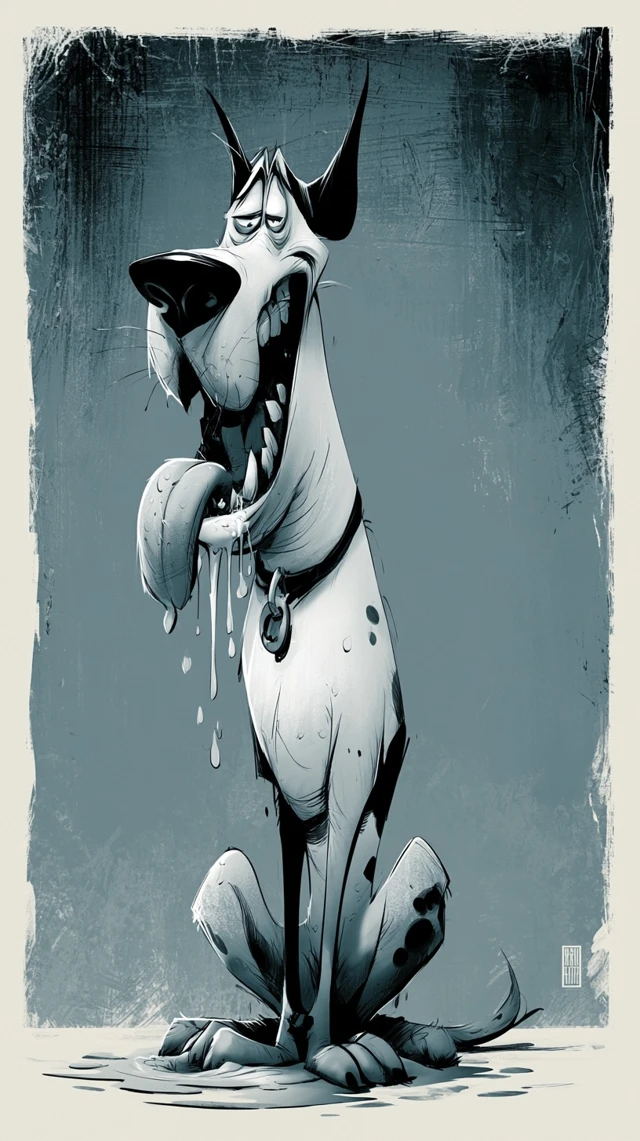 cartoon slobber dog